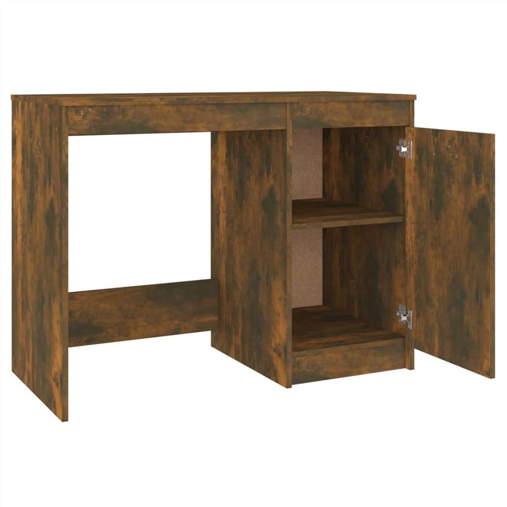 Smoked Oak Desk 100x50x76 cm Engineered Wood
