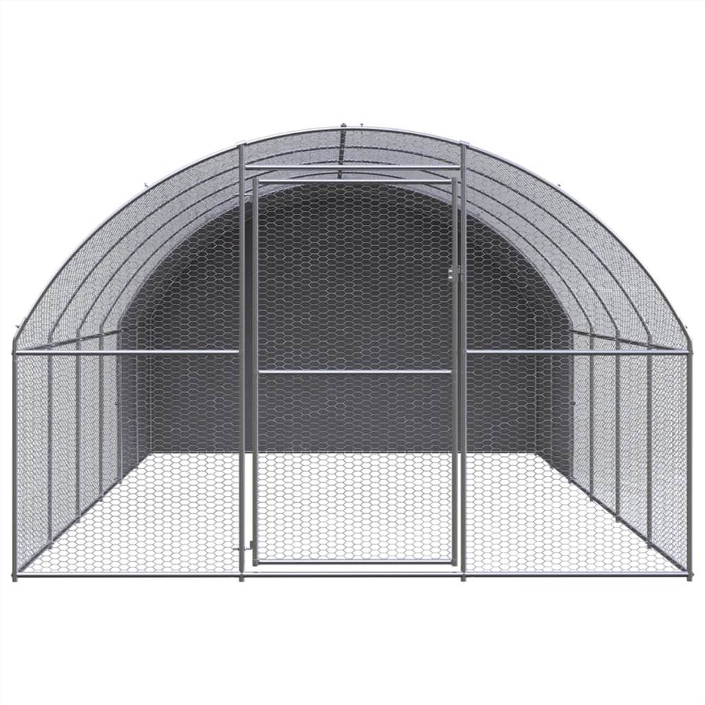 Hühnerstall für den Außenbereich, 3 x 6 x 2 m, verzinkter Stahl