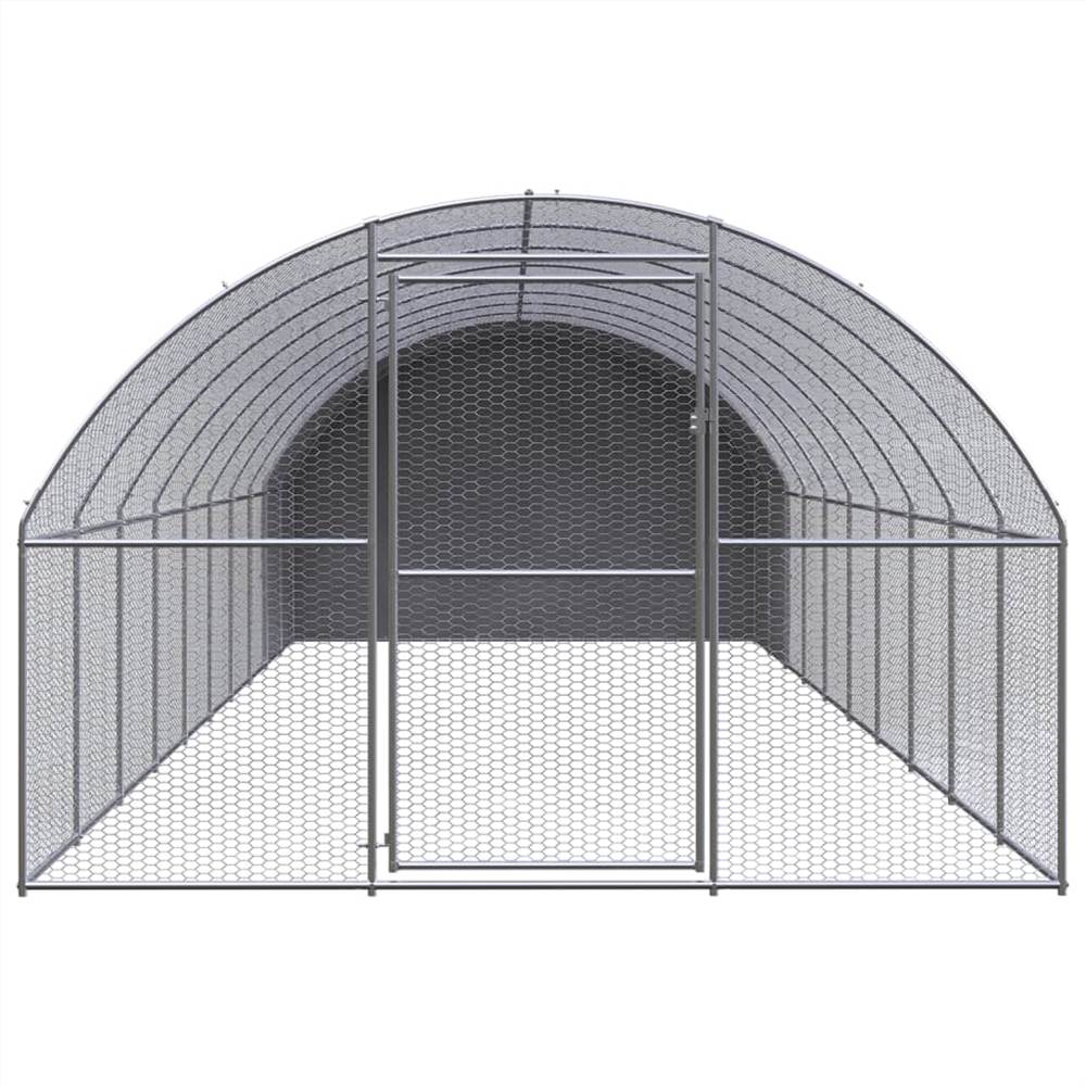 Hühnerstall für den Außenbereich, 3 x 10 x 2 m, verzinkter Stahl