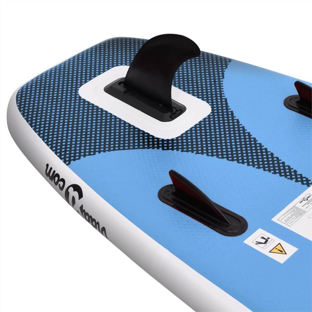 Aufblasbares Stand-Up-Paddle-Board-Set, Meeresblau, 300 x 76 x 10 cm