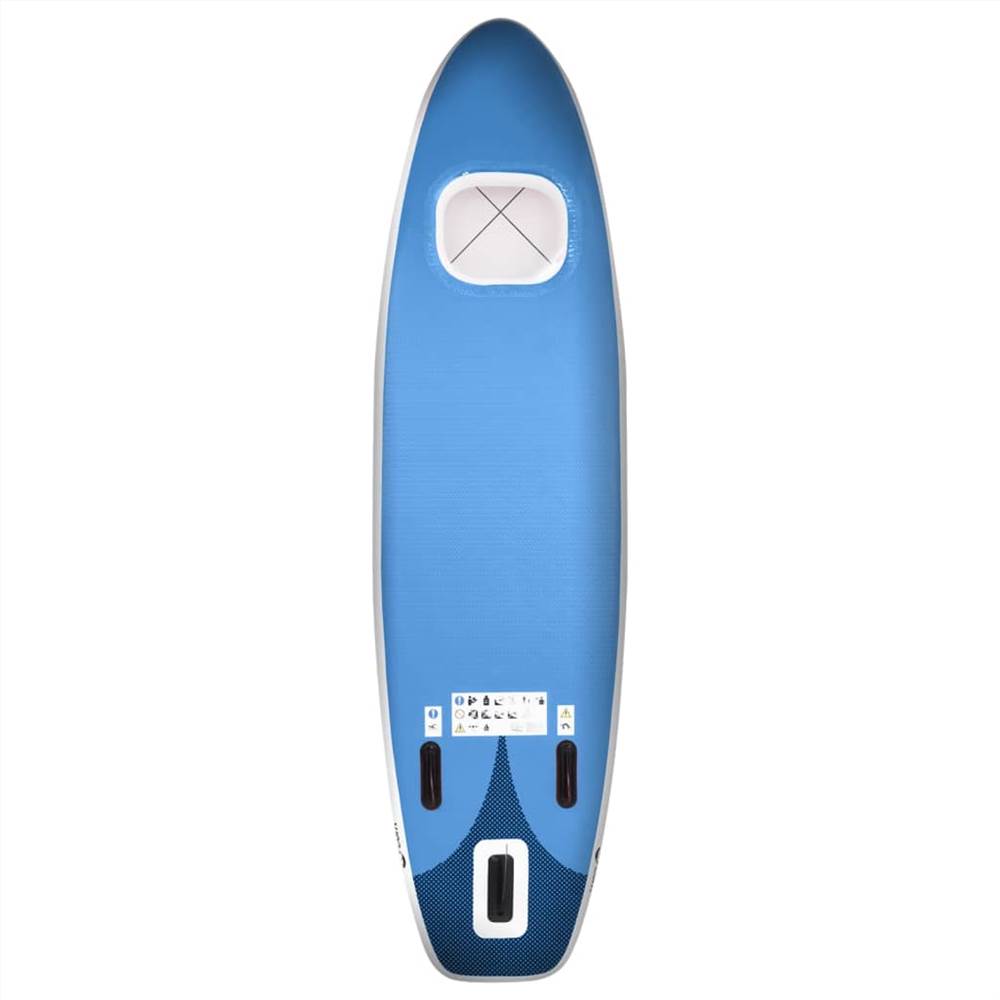 Juego de tabla de paddle surf hinchable azul marino 300X76x10 Cm