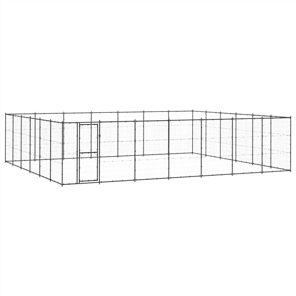 Zewnętrzna, stalowa buda dla psa o powierzchni 50,82 m²