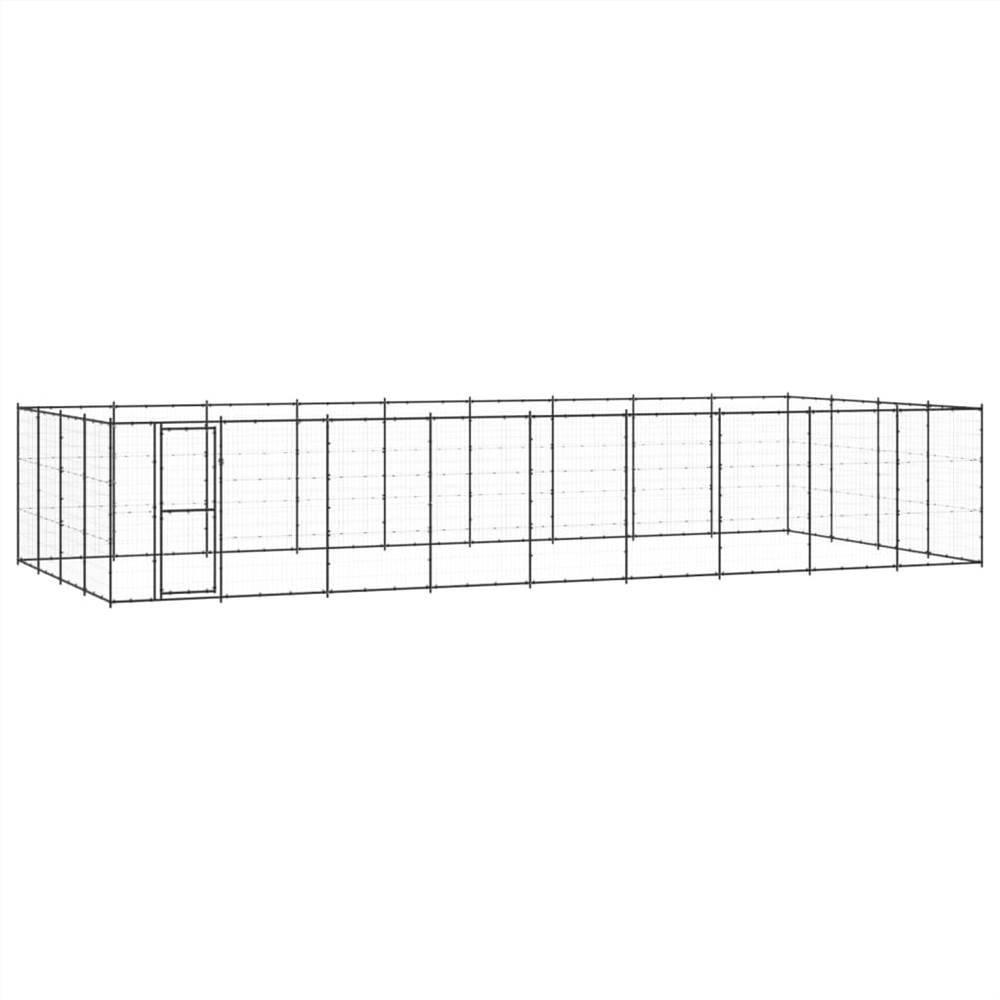 Outdoor steel dog kennel 43.56 m²