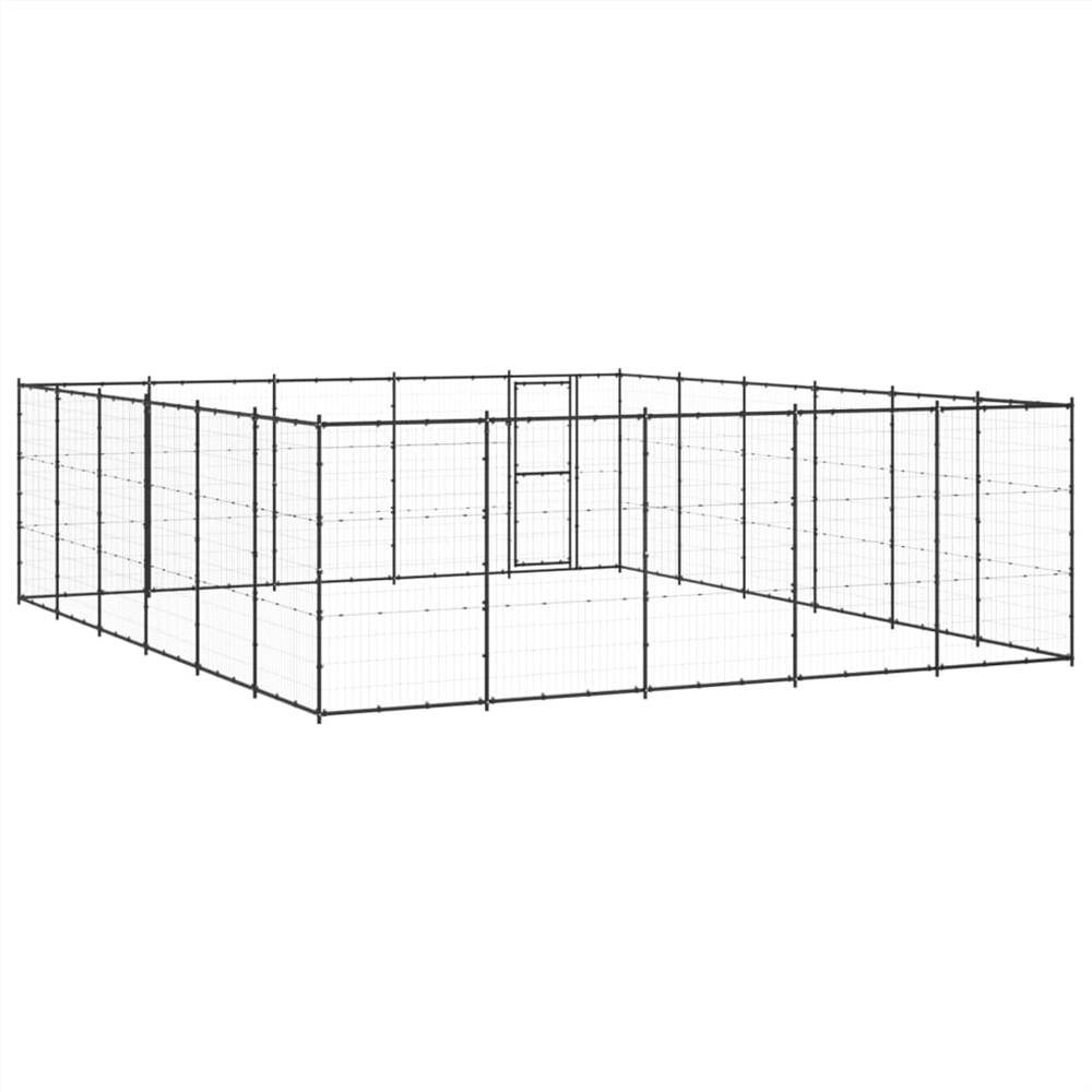Zewnętrzna, stalowa buda dla psa o powierzchni 36,3 m²