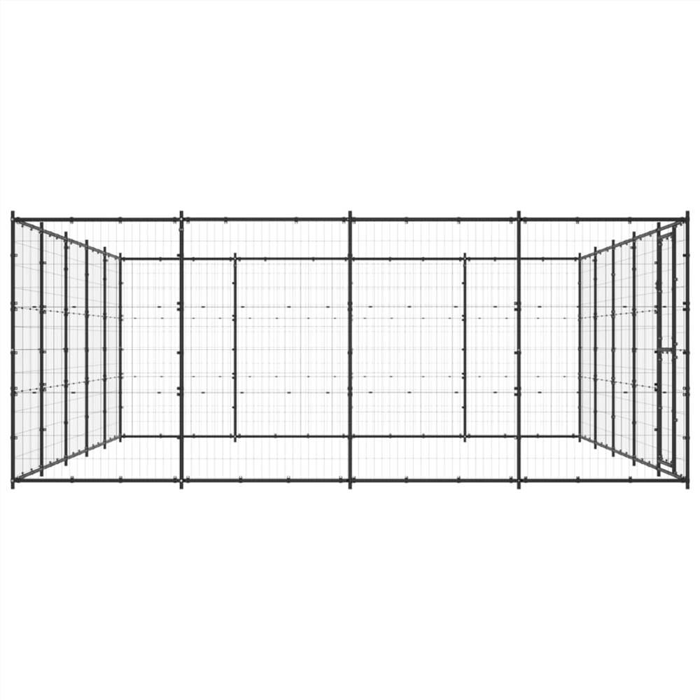 Outdoor steel dog kennel 24.2 m²