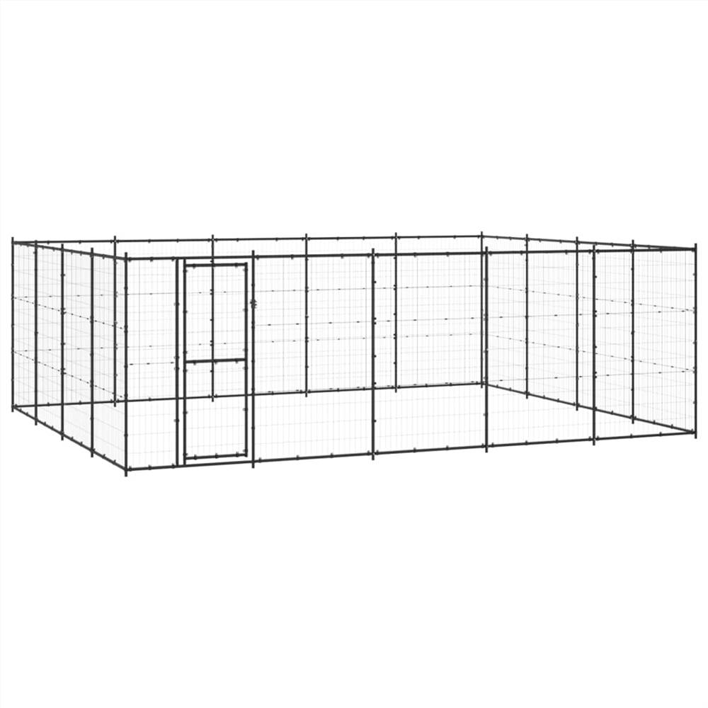 Zewnętrzna, stalowa buda dla psa o powierzchni 24,2 m²