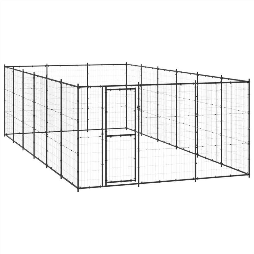 Outdoor steel dog kennel 21.78 m²