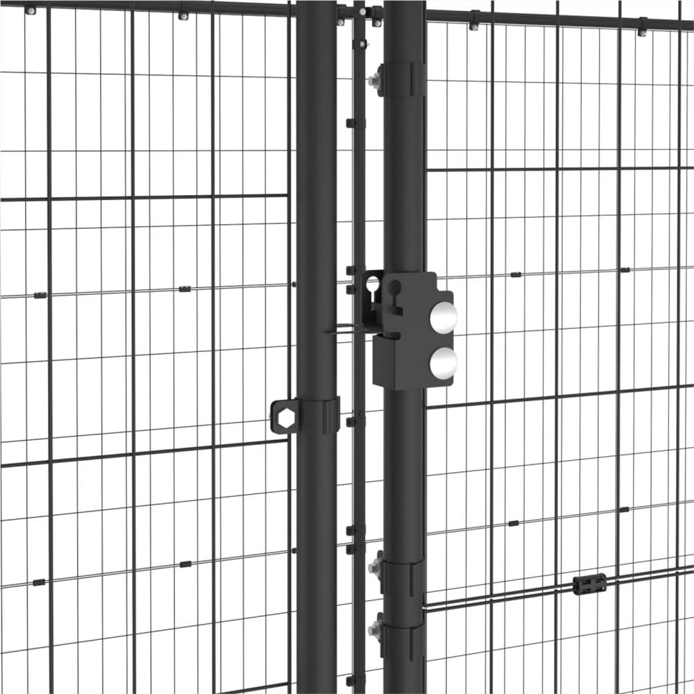Hundehütte für den Außenbereich aus Stahl mit Dach, 7,26 m²