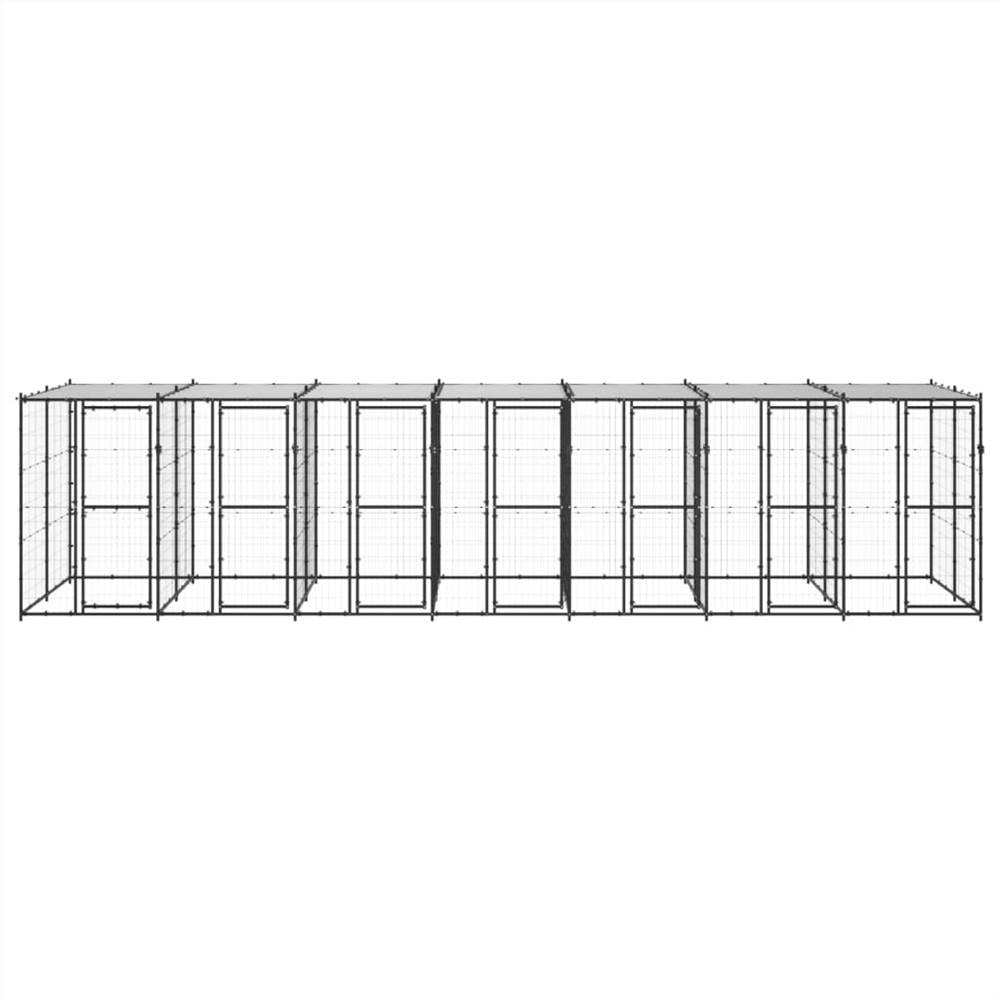 Caseta para perros de exterior de acero con techo 16,94 m²