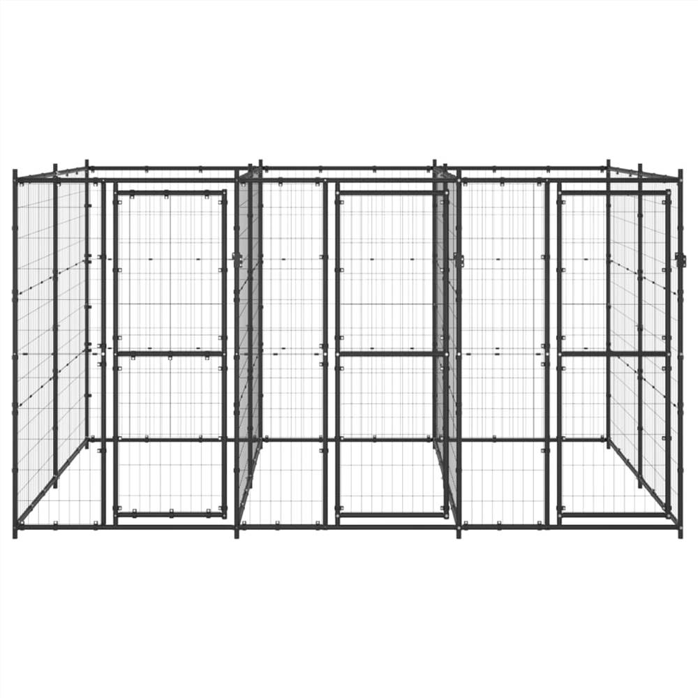 Outdoor steel dog kennel 7.26 m²