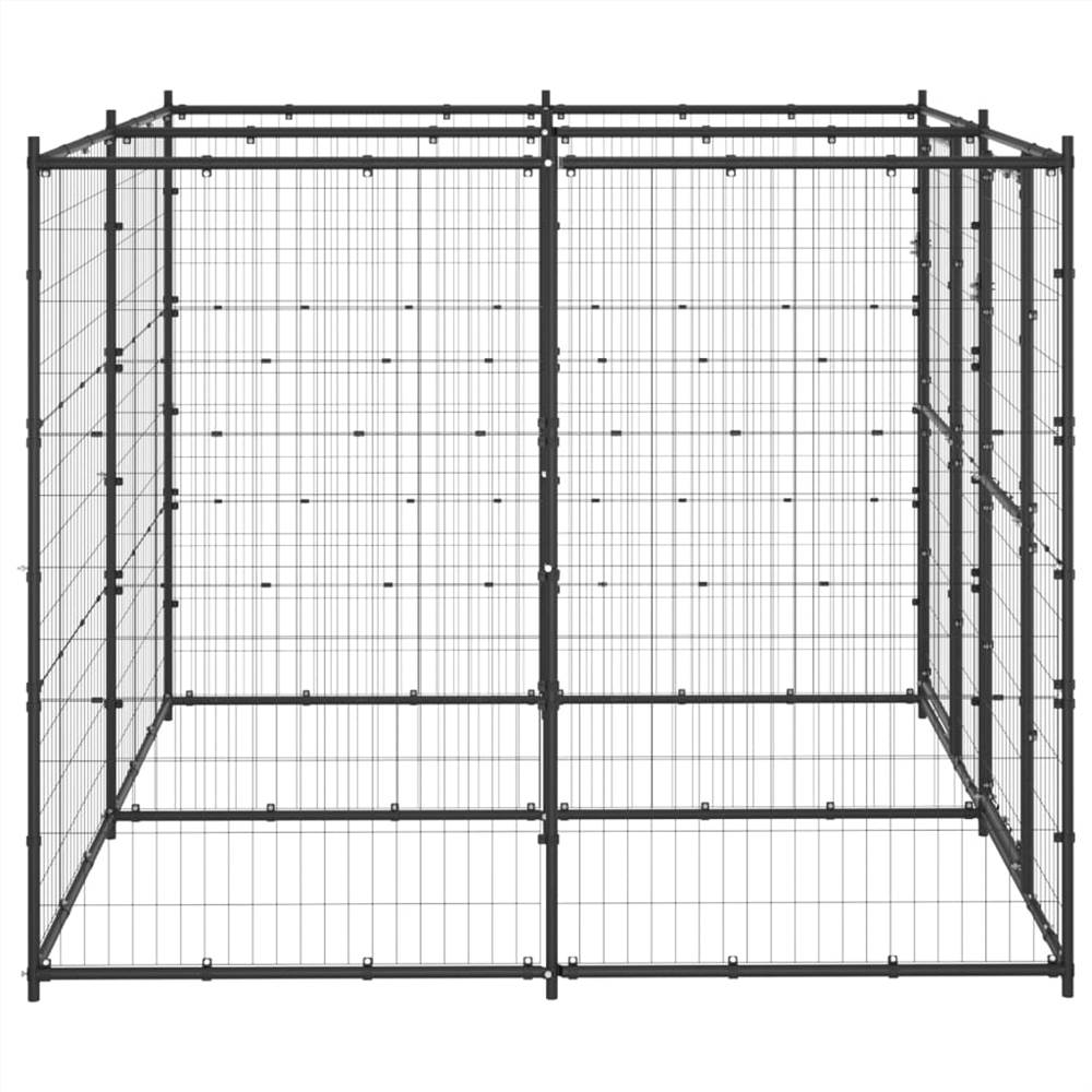 Outdoor steel dog kennel 4.84 m²