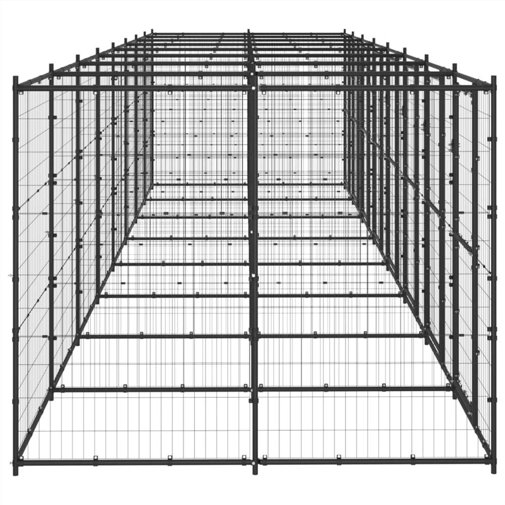 Outdoor steel dog kennel 19.36 m²