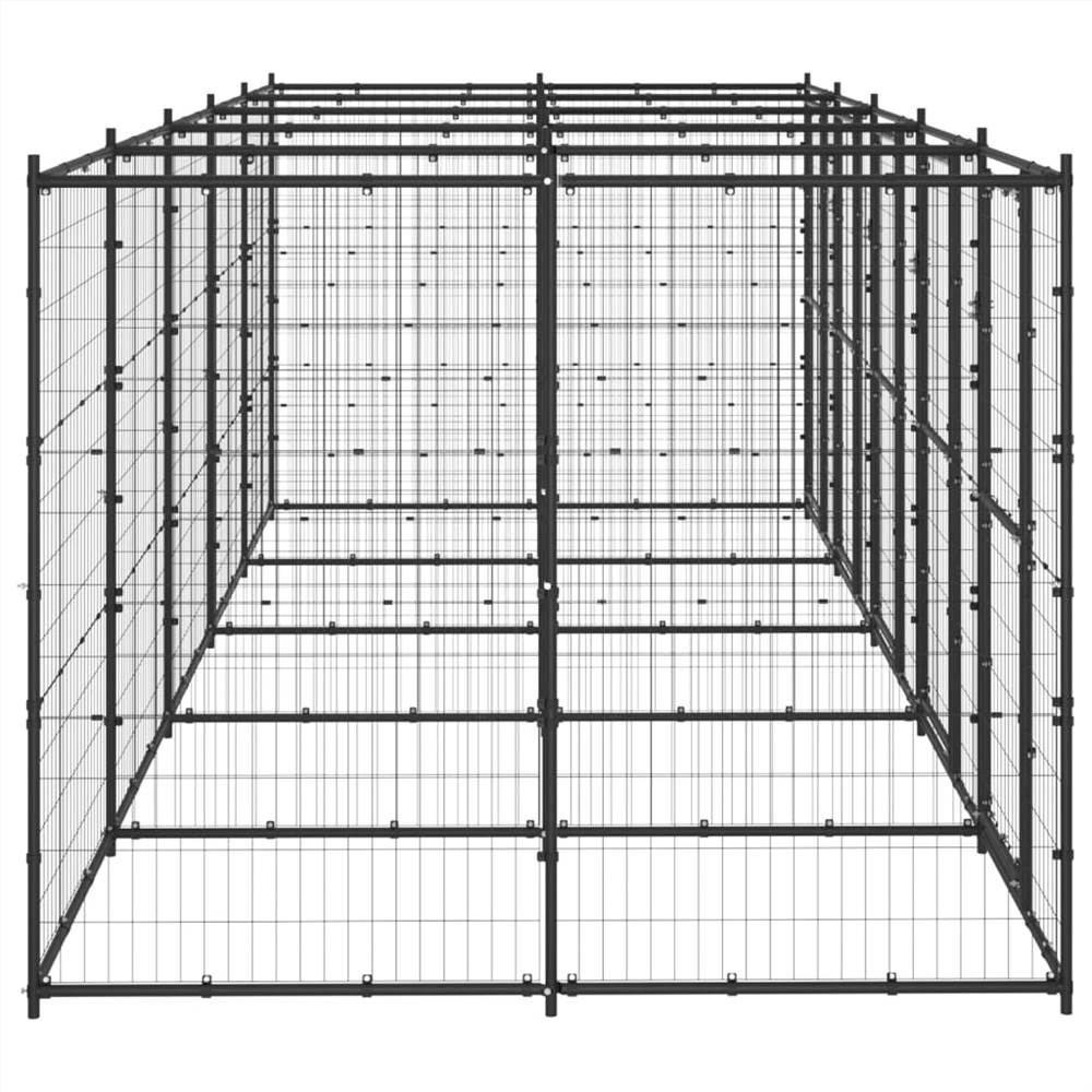 Caseta para perros de exterior de acero 12,1 m²
