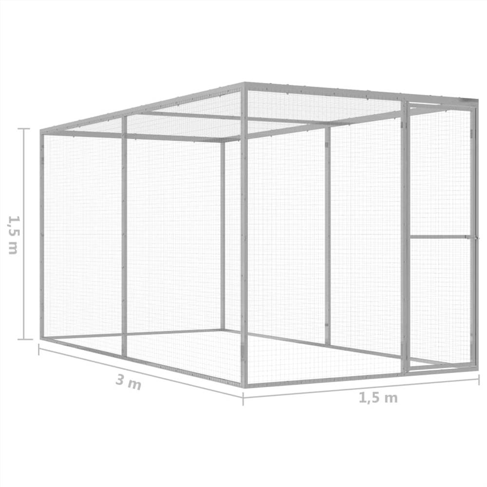 Cușcă pentru pisici 3x1,5x1,5 m Oțel galvanizat