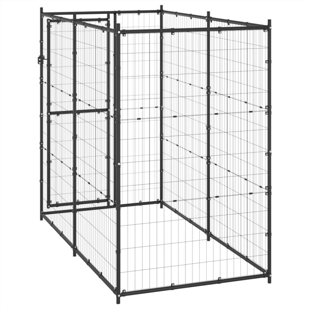 Hundehütte für den Außenbereich aus Stahl, 110 x 220 x 180 cm