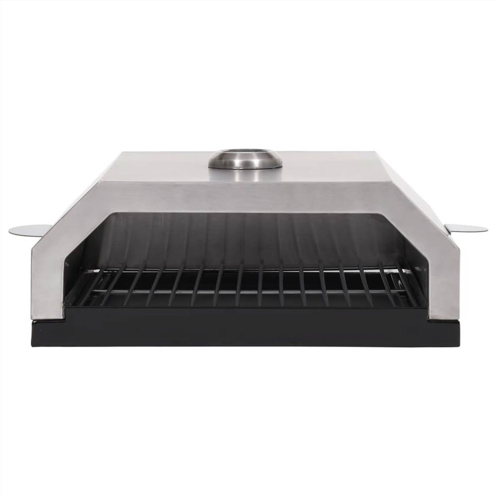 Pizza oven with ceramic stone for gas charcoal barbecue