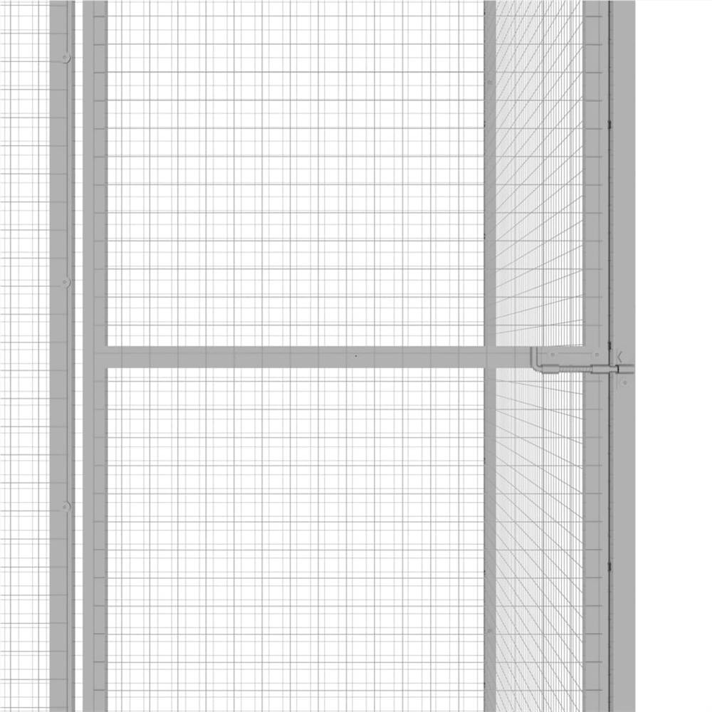 Cușcă pentru pisici 3x3x2,5 m Oțel Galvanizat