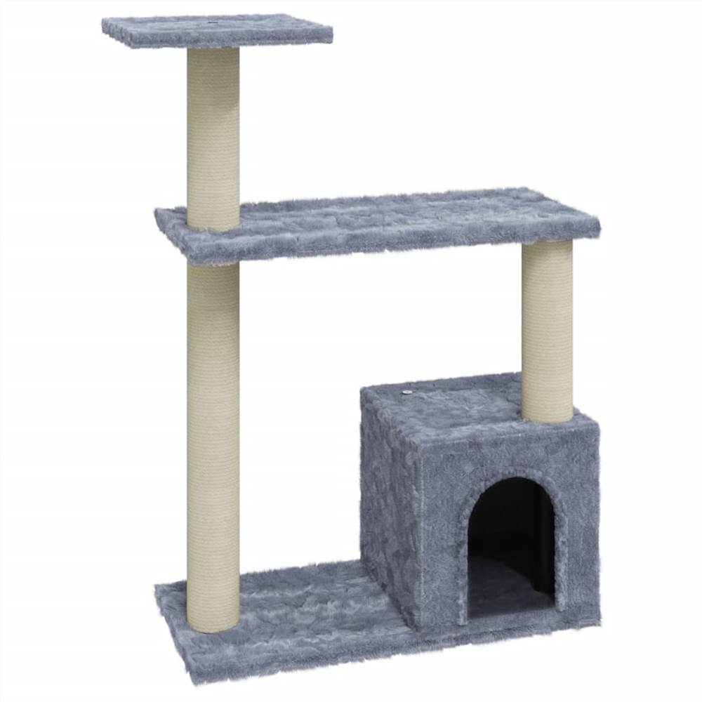 Arbre à chat avec griffoirs en sisal gris clair 70 cm