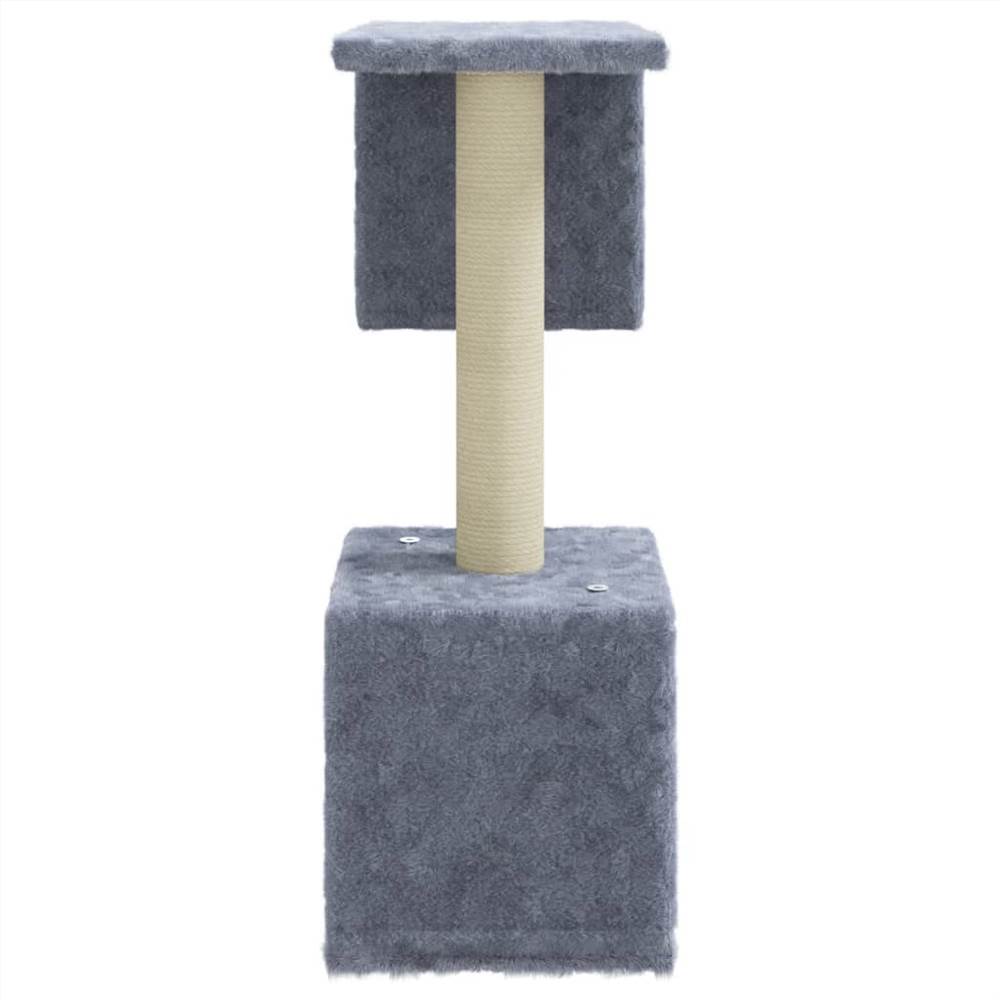 Cat tree with scratching posts in light gray sisal 60 cm