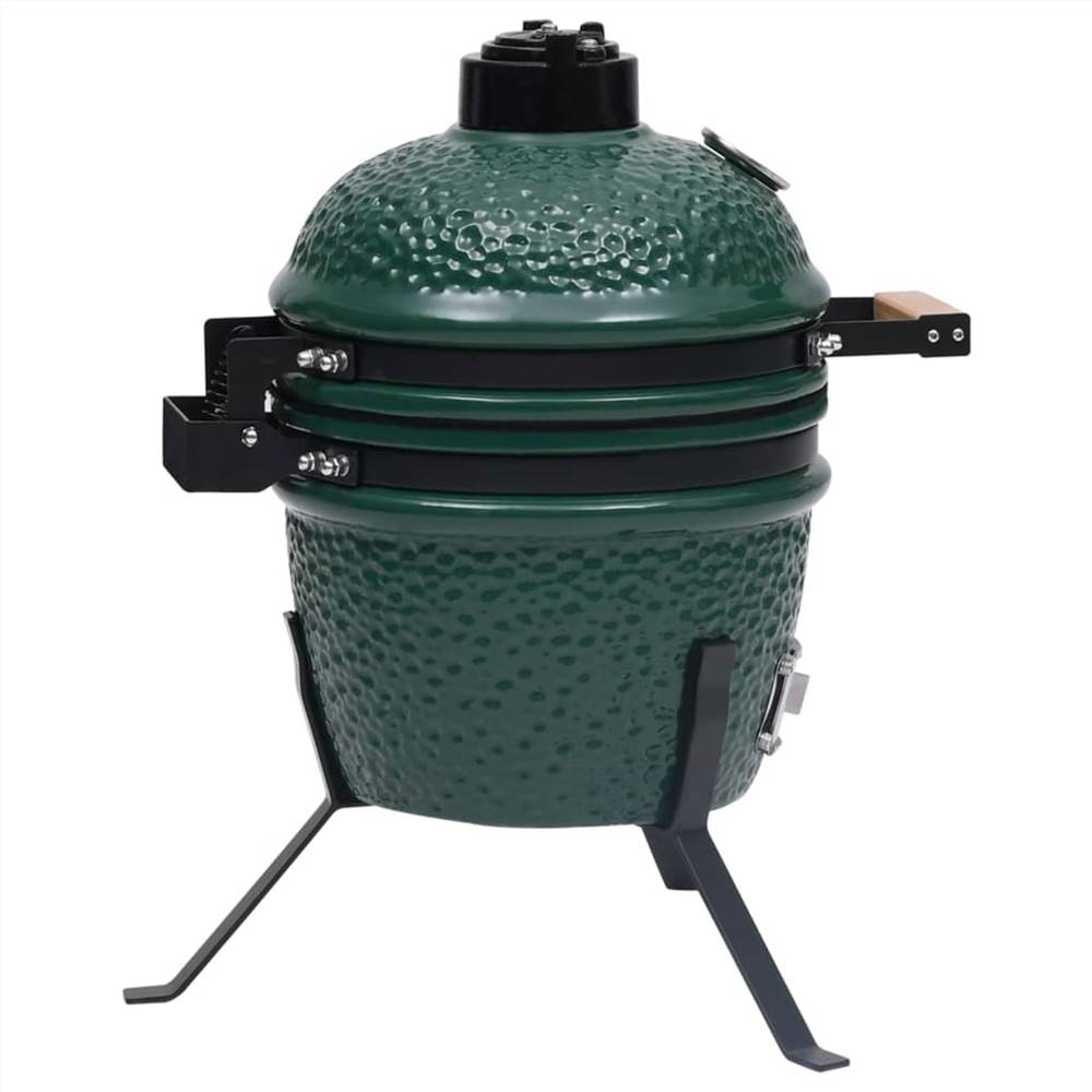 Churrasqueira Kamado 2 em 1 Fumante Cerâmico 56 cm Verde