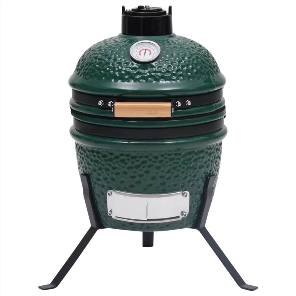 Churrasqueira Kamado 2 em 1 Fumante Cerâmico 56 cm Verde