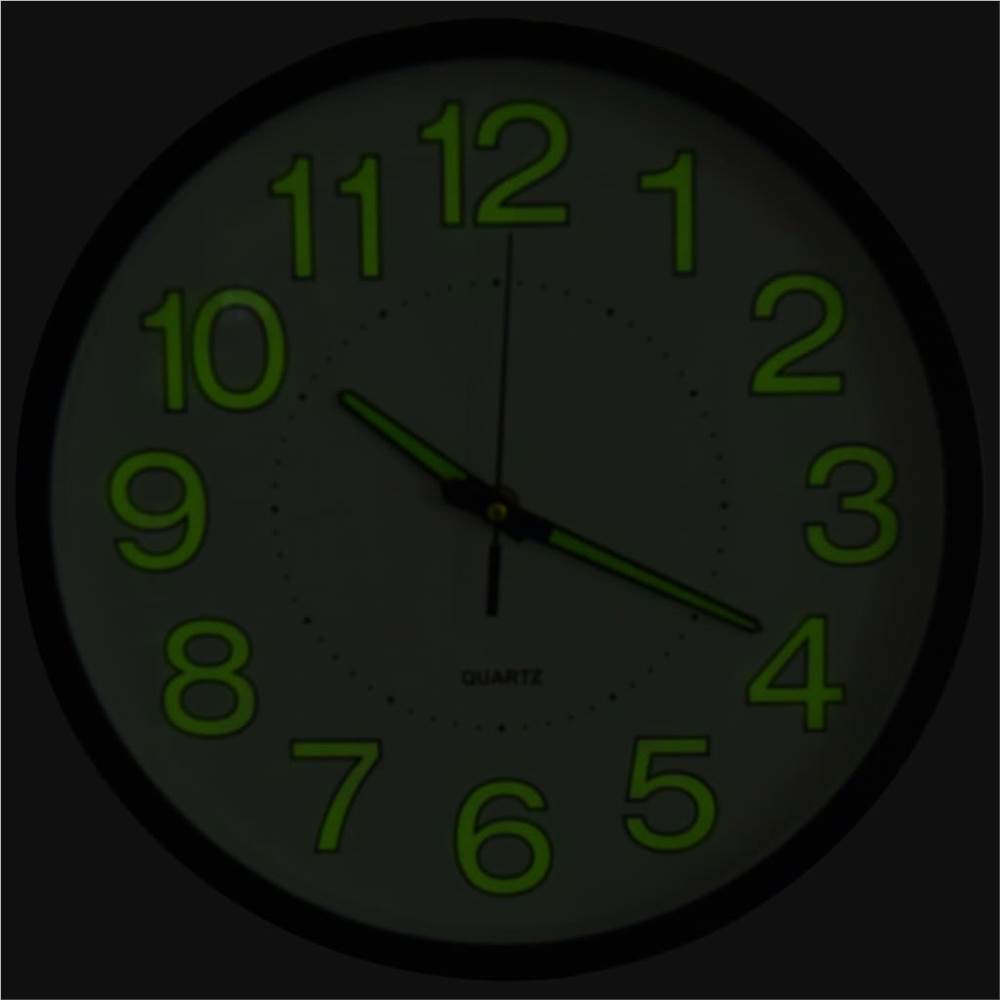 Luminous Wall Clock Black 30 cm