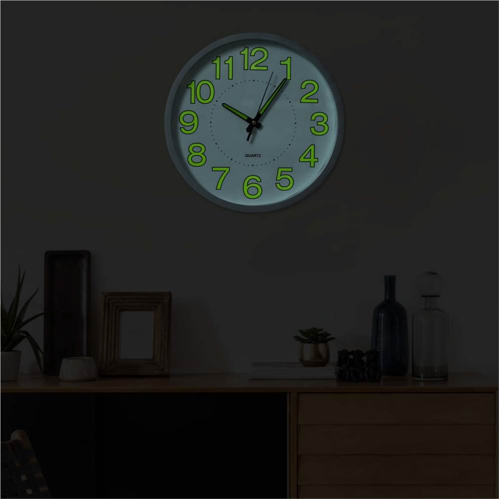 Relógio de parede luminoso branco 30 cm