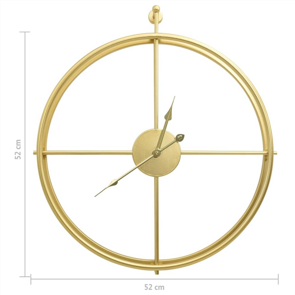 Zegar ścienny złoty 52 cm żelazny