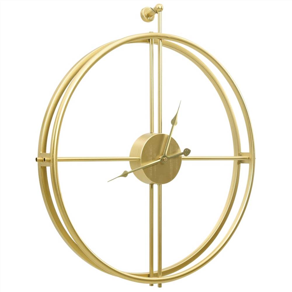 Nástěnné hodiny zlaté 52 cm železo
