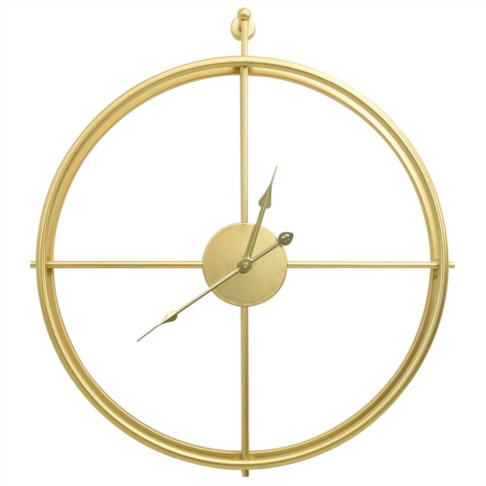 Reloj de pared dorado 52 cm hierro