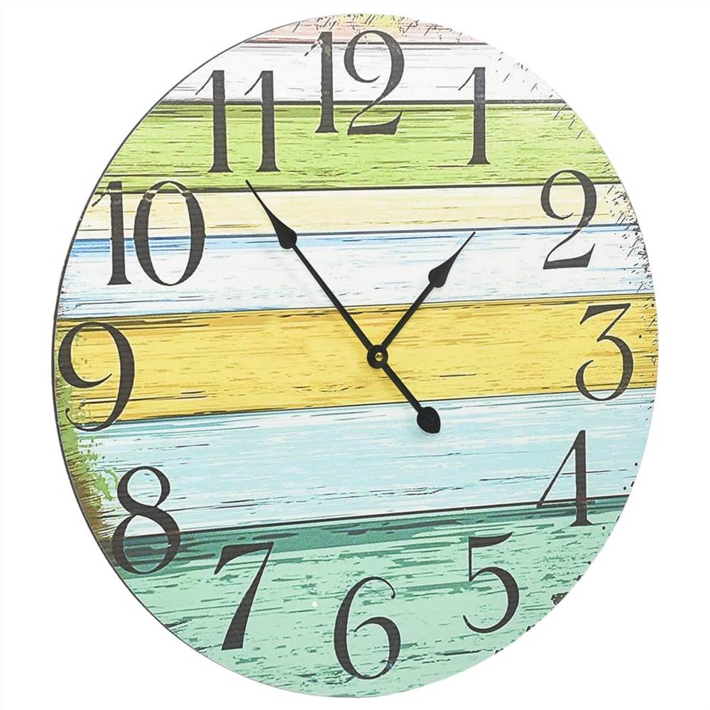 Multicolor Wall Clock 60 cm MDF