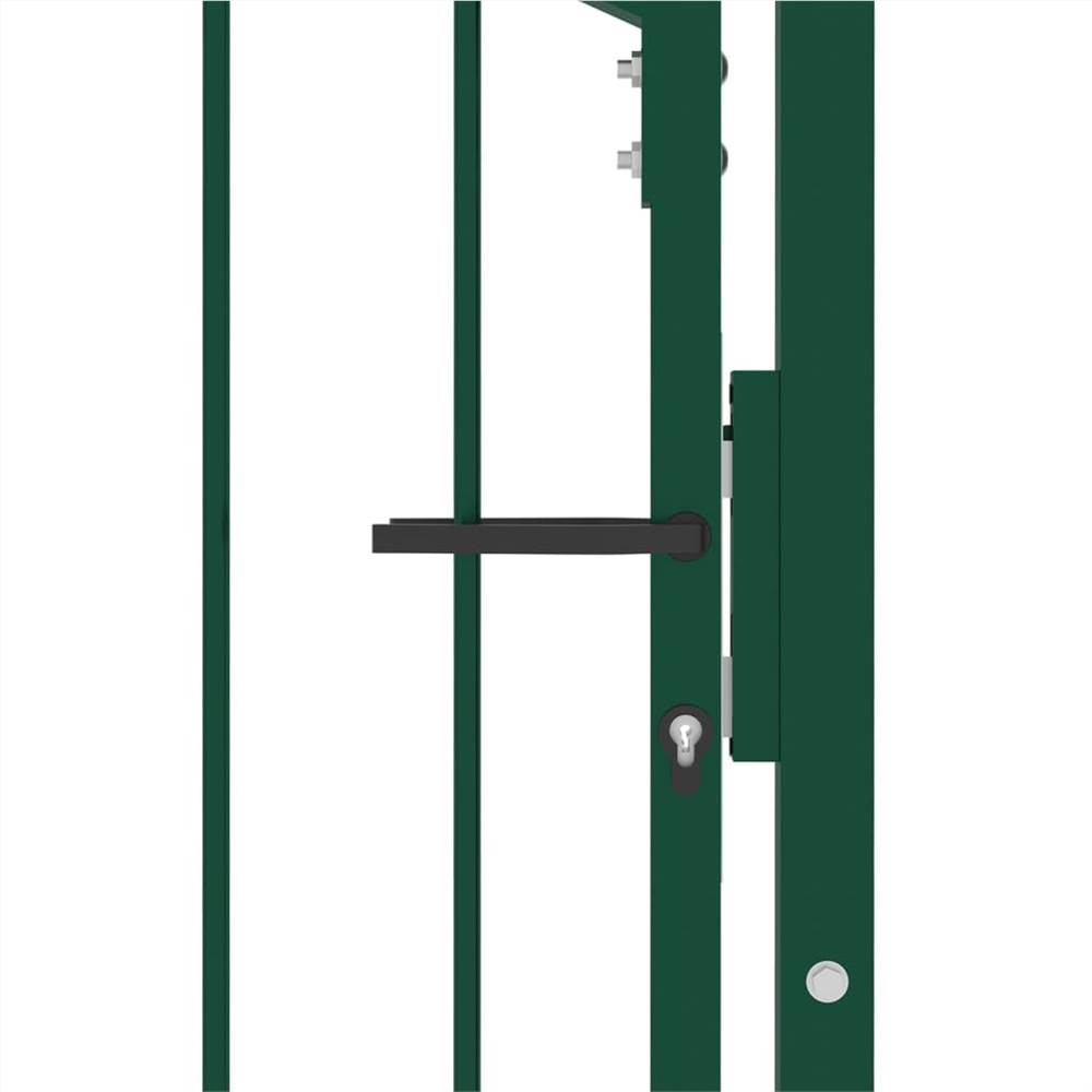 Plotová brána s ocelovými hroty 100x125 cm Zelená