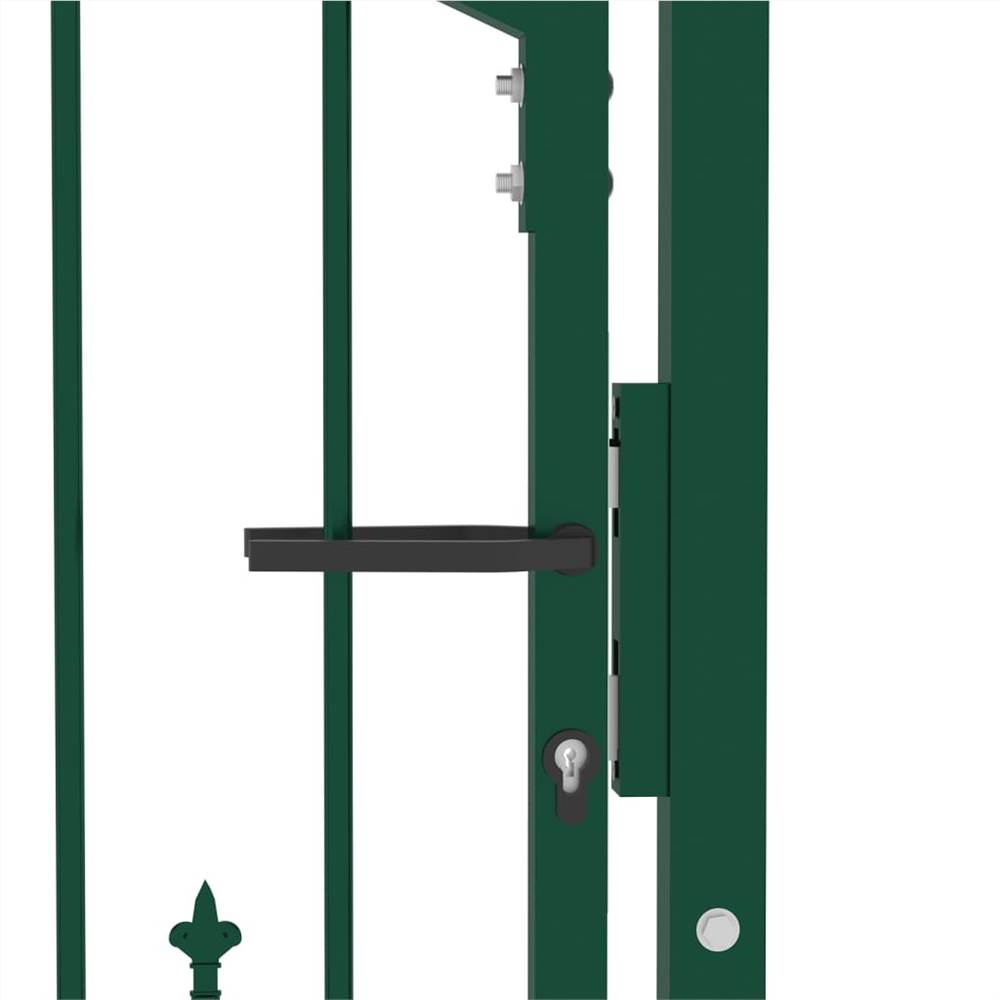 Barriera per recinzione con picchetti in acciaio 100x100 cm Verde