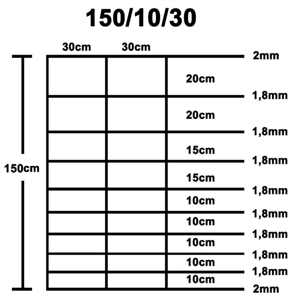 Clôture de jardin en acier galvanisé 50x1.5 m argent