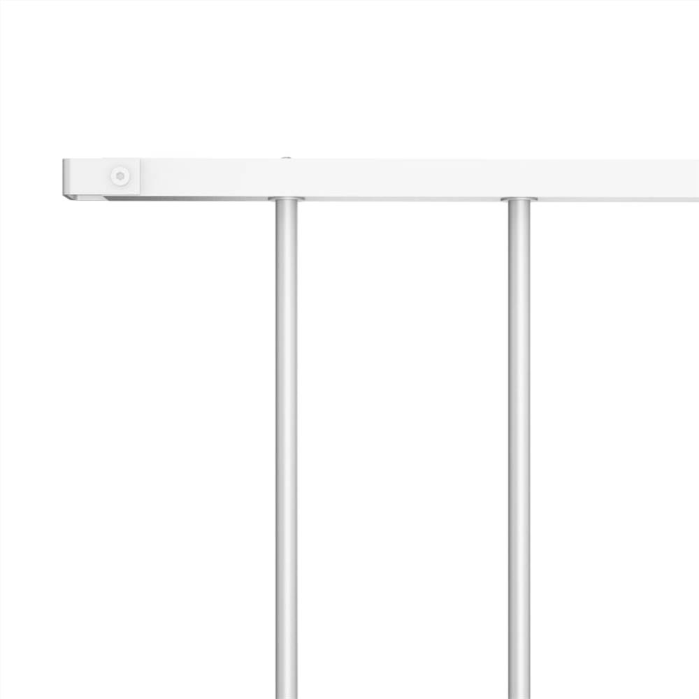Panel para valla Acero con revestimiento en polvo 1,7x1,25 m Blanco