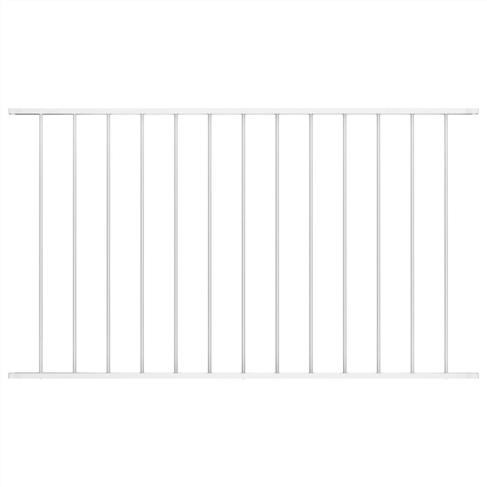 Panneau de clôture Acier peint par poudrage 1.7x1.25 m Blanc