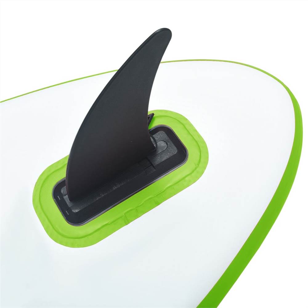 Tabla de paddle surf inflable con juego de velas verde y blanco