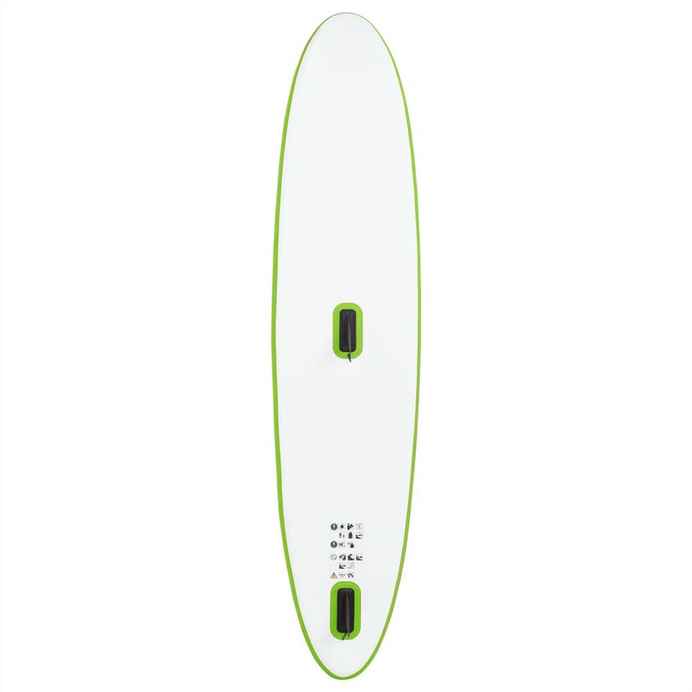 Tabla de paddle surf inflable con juego de velas verde y blanco