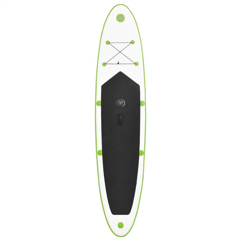 Tabla de paddle surf inflable con juego de velas verde y blanco