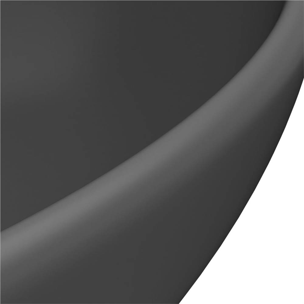 Lavabo Luxury Ovalado Gris Oscuro Mate 40x33 cm Cerámica
