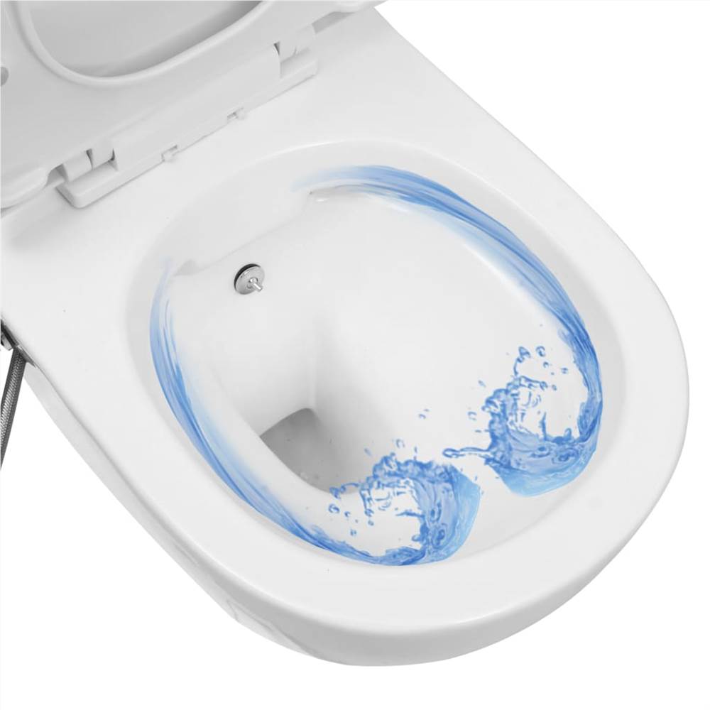 Wc sospeso senza brida con funzione bidet Ceramica Bianca