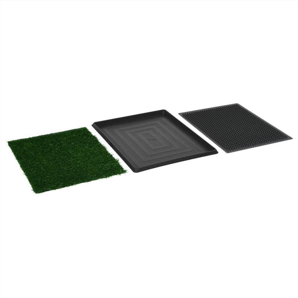Toaleta dla zwierząt z tacą i zieloną sztuczną trawą 64x51x3 cm WC