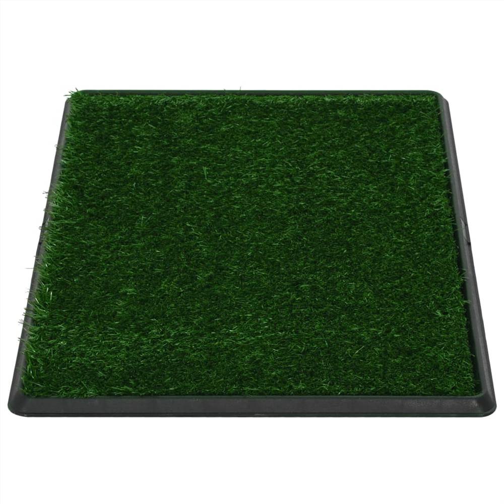 Τουαλέτα κατοικίδιων με δίσκο και πράσινο ψεύτικο γρασίδι 76x51x3 cm WC
