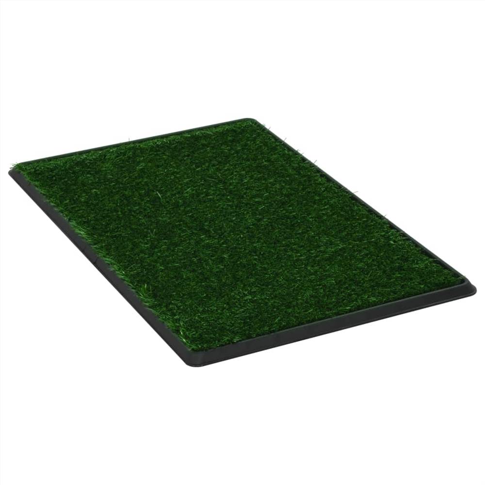 Djurtoalett med bricka och grönt fuskgräs 76x51x3 cm WC