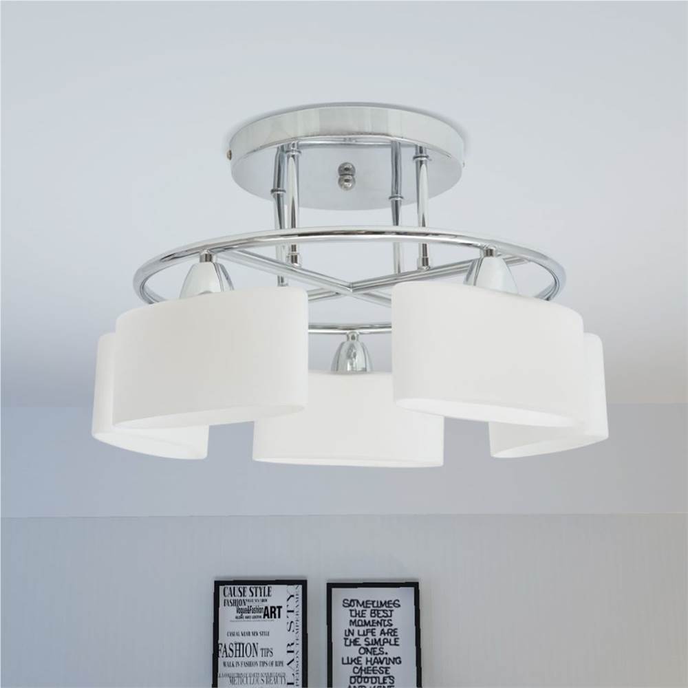 Lampa sufitowa z elipsoidalnym kloszem ze szkła na 5 żarówek E14 200 W