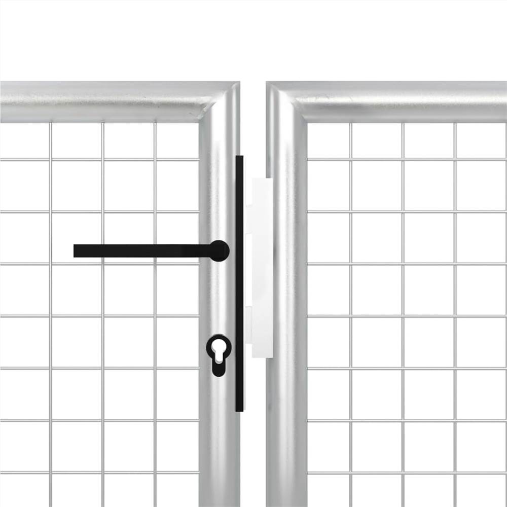 Porte de jardin Acier 350x150 cm Argent