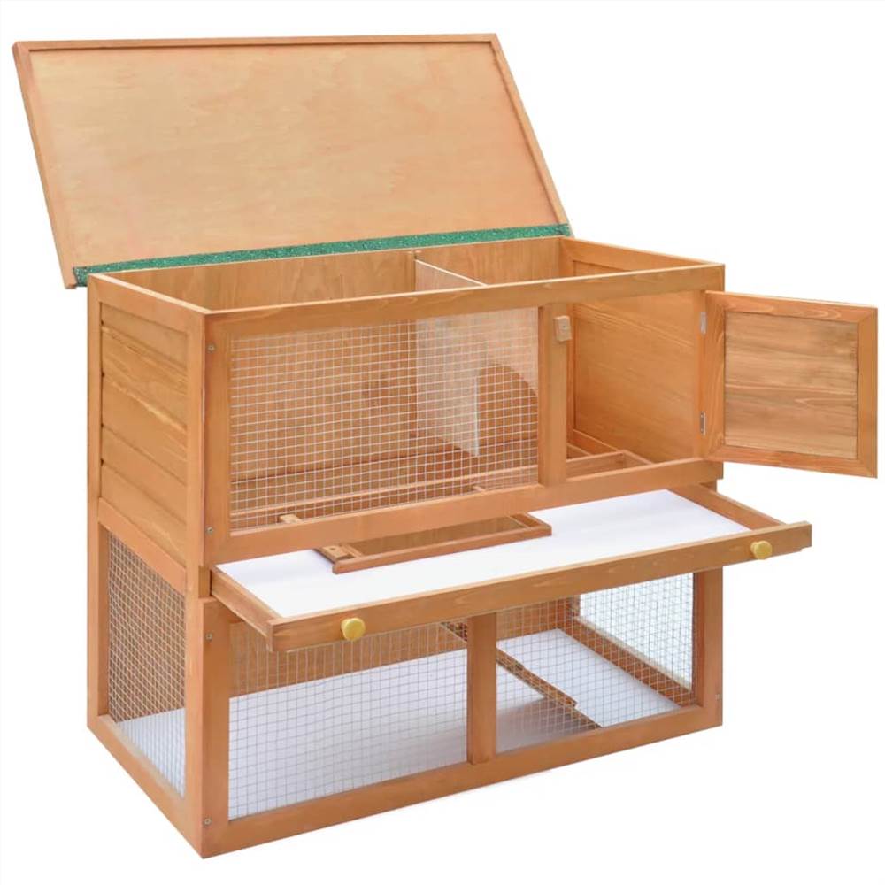Outdoor hutch for small animals Pet cage 1 door Wood
