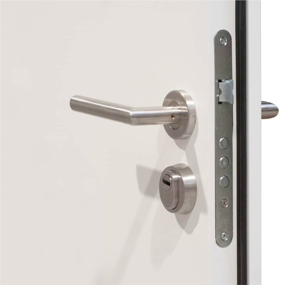 Drzwi wejściowe aluminiowe białe 90x200 cm