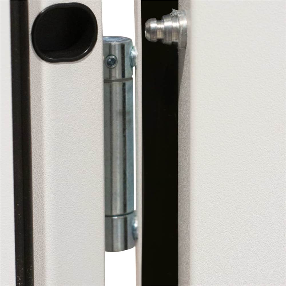 Porte d'entrée en aluminium blanc 110x207.5 cm