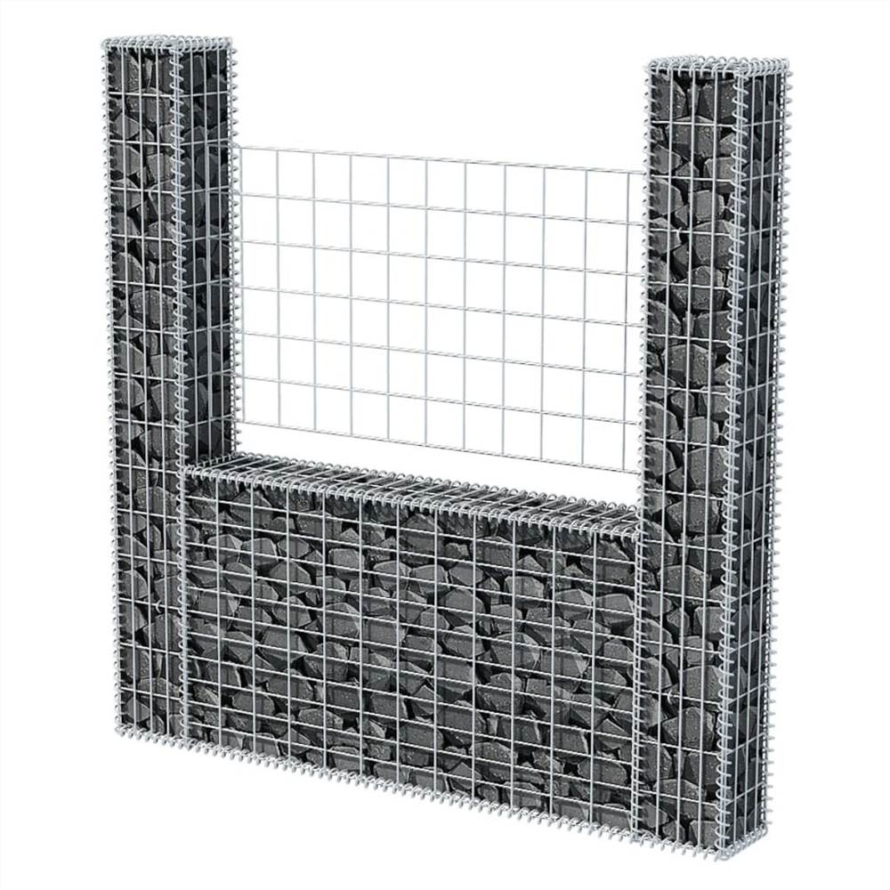 Panier à gabions en acier galvanisé en forme de U 160x20x150 cm